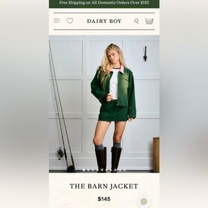 Dairy Boy Green/Pink Barn Jacket